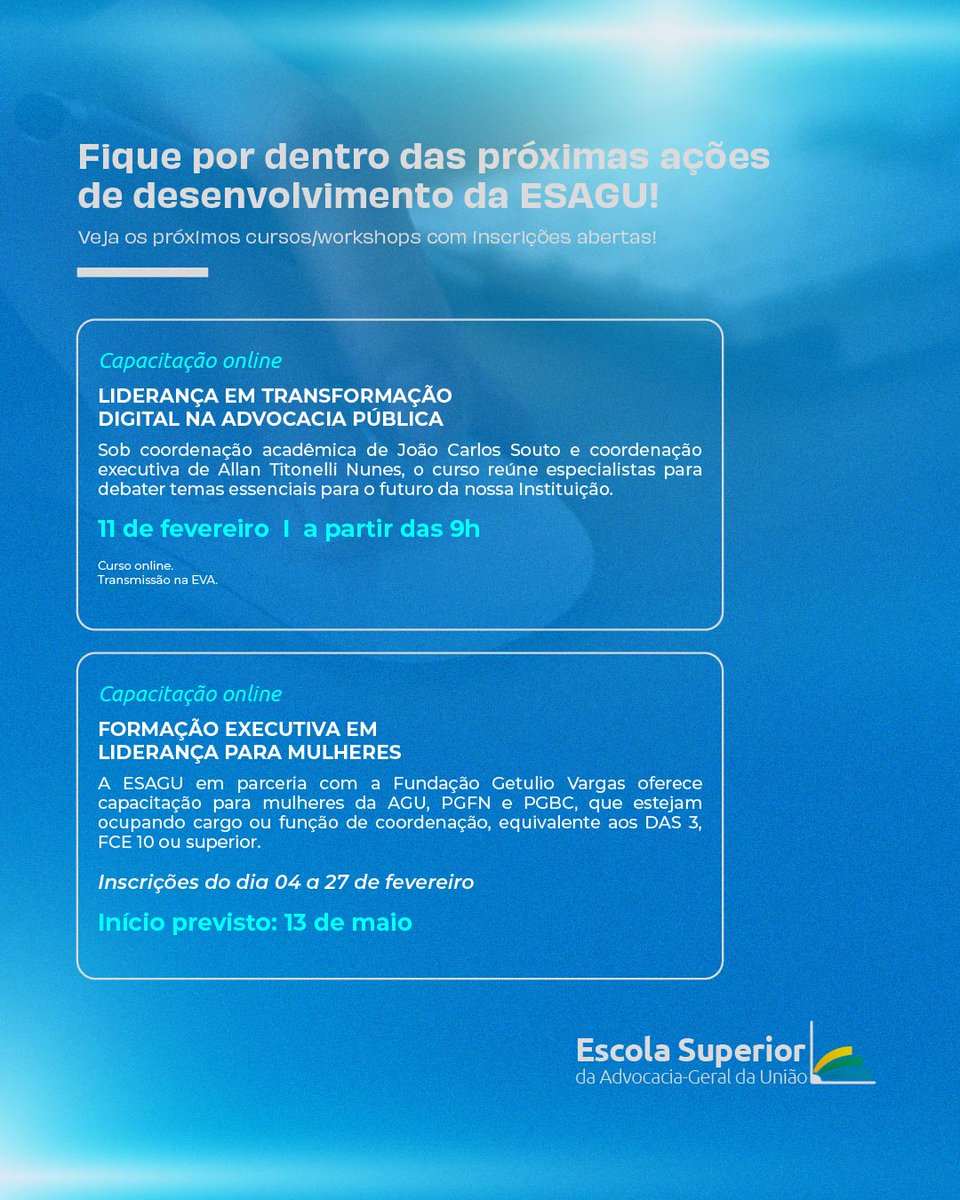 Escola Superior da AGU tweet media