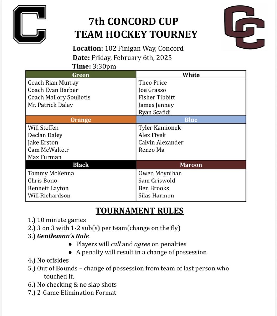 Concord-Carlisle Boys Hockey tweet media
