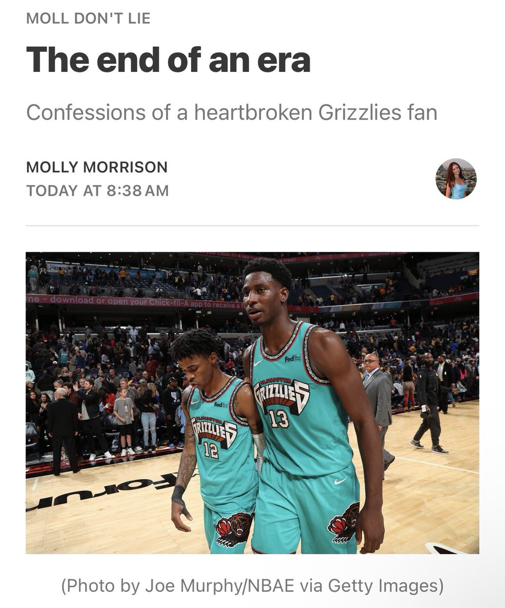 mollyhannahm's tweet photo. I wrote about the Grizzlies 

 https://t.co/sxOSQqkBnW https://t.co/09P6D8m5yH