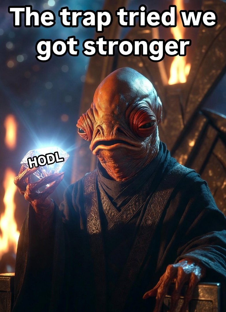 RealTrapCoin's tweet image. The Trap Tried we got HODL. 

It's Trap! 

Admiral Ackbar 1983

#SolanaMeme #pumpfun #itstrap