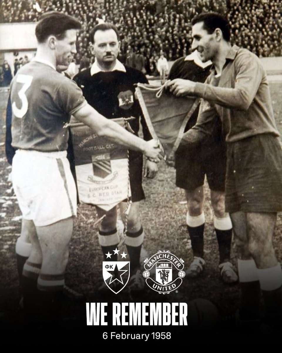 crvenazvezdafk's tweet image. We remember and honor the lives lost in the Munich Air Disaster. Forever in our hearts. Flowers of Manchester are immortal. 🌹

🔴⚪️ #fkcz