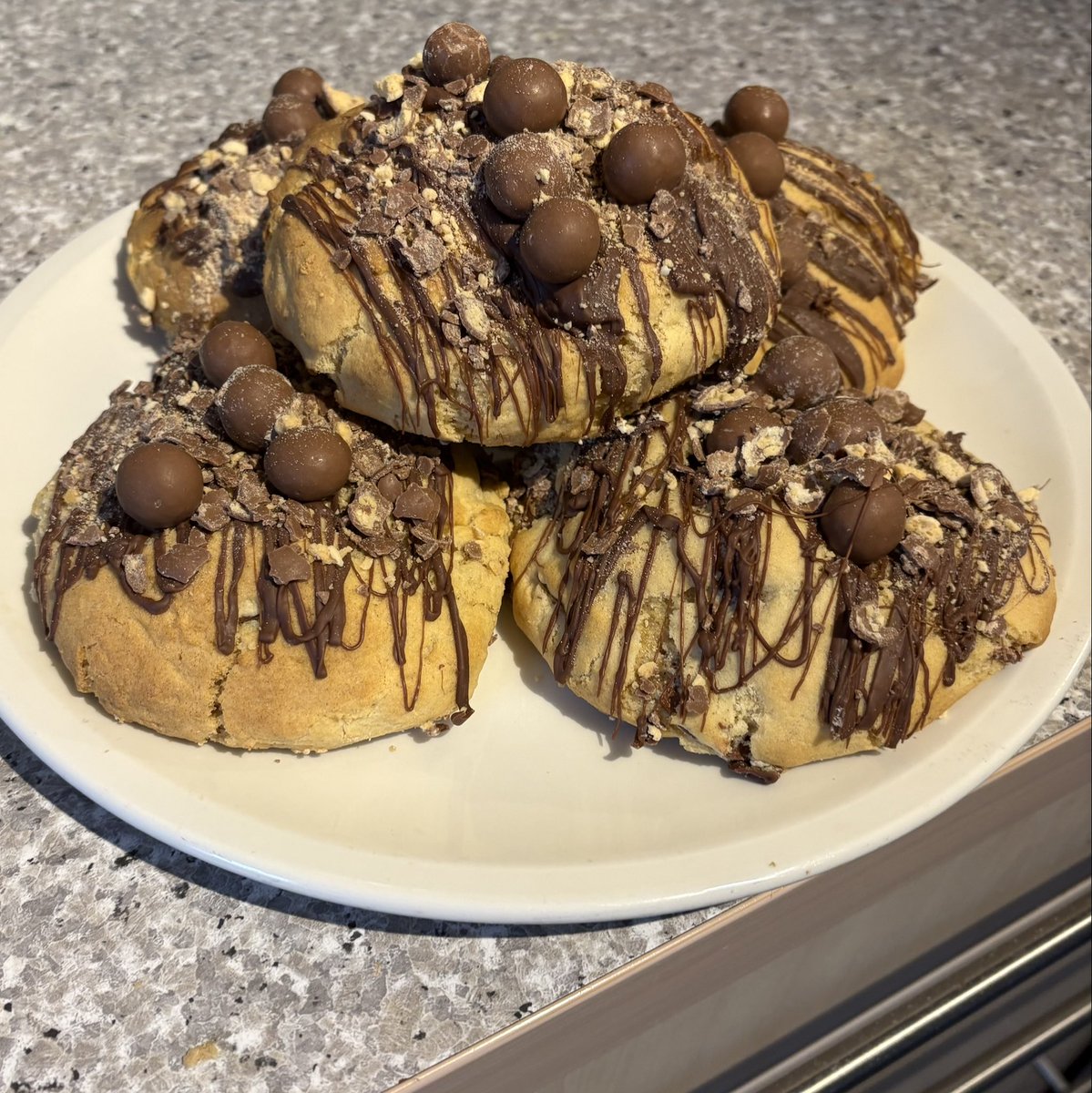 Made some Maltesers cookies