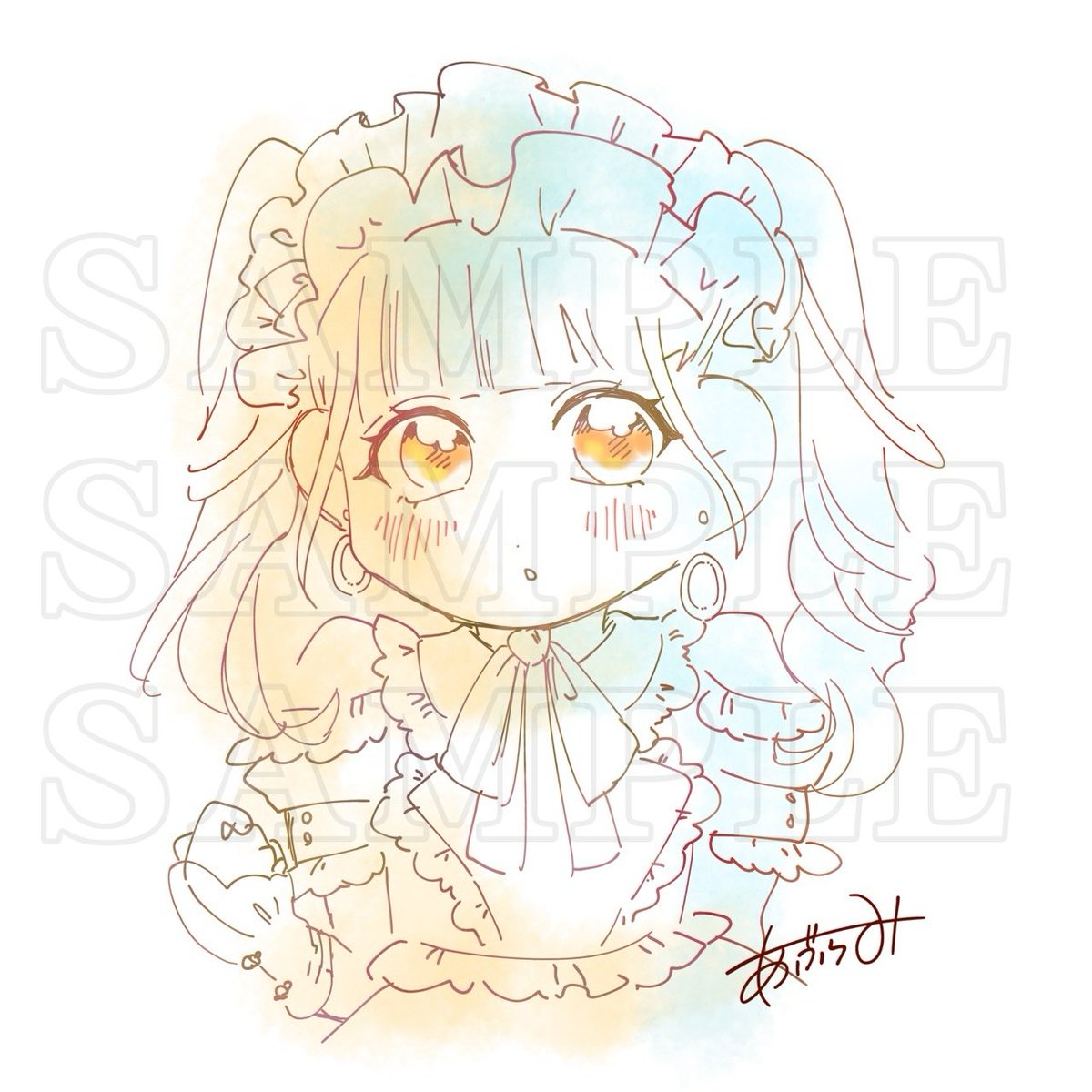 Merveille_info's tweet photo. 【🎀Merveille感謝祭(メルフェス)🎀】

イラストレーターあぶらみ先生@Ra_men_abrm ×Merveilleコラボブースのご紹介💕

Merveilleオリジナルキャラクター「めるちゃん」に
あなたと同じお洋服を着せたデジタルイラスト¥1,000-

あなたの似顔絵デジタルイラスト¥2,000-

イメージサンプルは画像をご参照ください💓2枚目のモデルは愛野えりちゃんのアーティスト写真です！※ビンゴ大会の景品とは別物になります。

ご購入いただいたデータはSNS投稿やアイコン仕様等、ご自由にお使いください♪