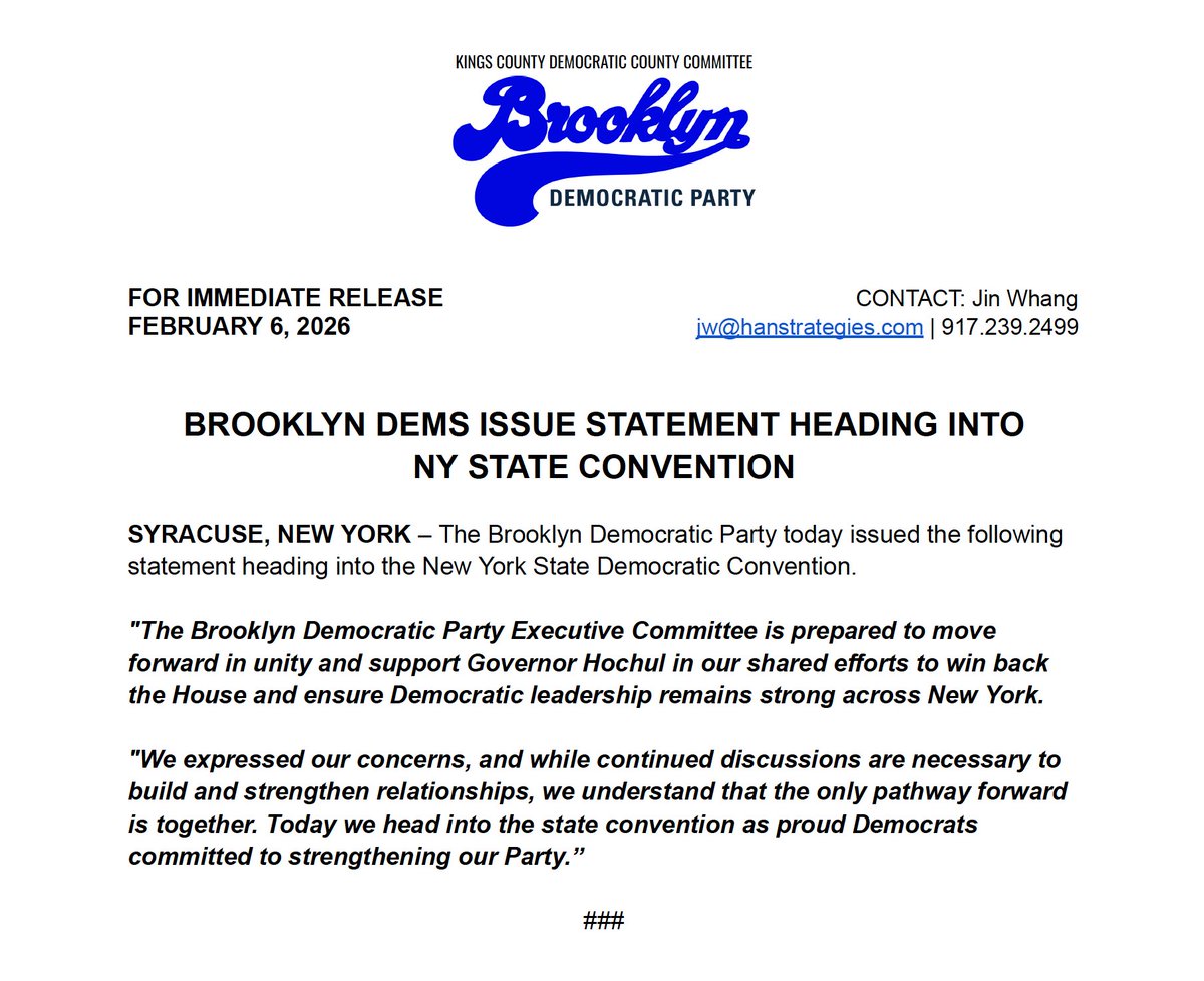 Kings County Democratic County Committee tweet media