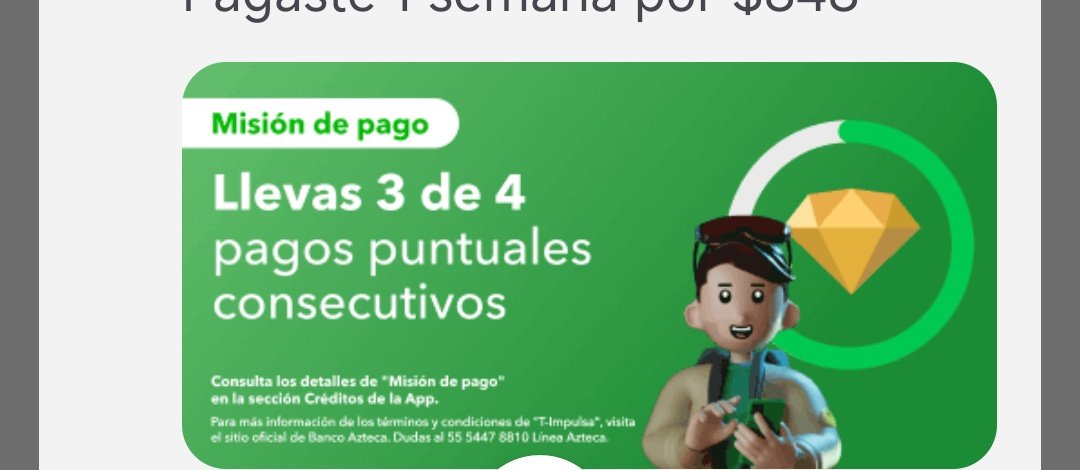 jcce1983's tweet photo. @BancoAzteca @RicardoBSalinas puntual siempre 🤗 pero eso de las gemas que lo revicen todas las semanas me aparece lo mismo llevas 3 de 4 y nadie sabe cómo funcionan ( asesores) https://t.co/dWZeDSSk7g