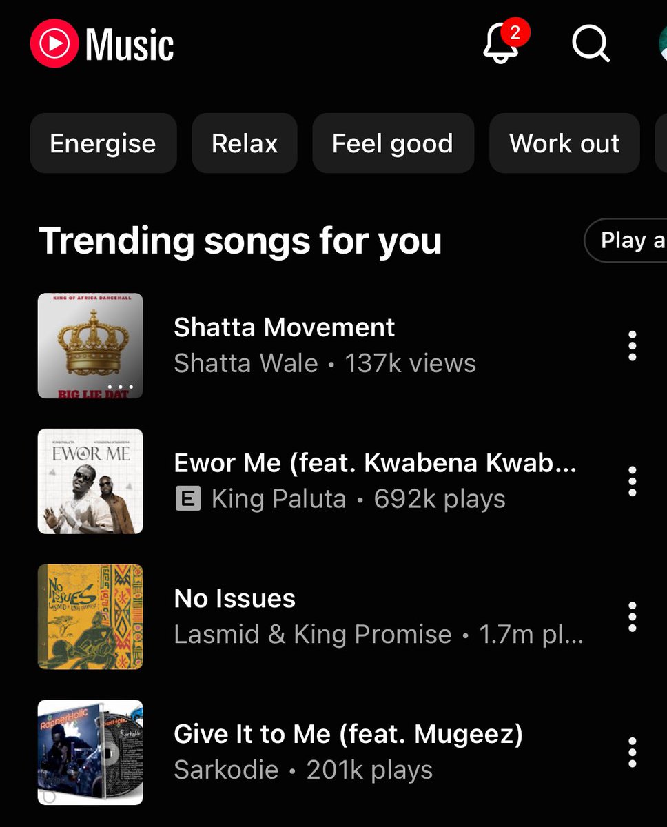 ShadrackAmonooC's tweet photo. Currently, 
The No.1 Song On YouTube Ghana 🇬🇭 
📌 “Big Lie Dat” By Shatta Wale 

The No.1 Song On Audiomack Chart🇬🇭
📌 “Big Lie Dat” By Shatta Wale 

Just Like That And Shatta Wale Hijacked The whole Thing! 🔥🔥🔥😂😂😂
African Dancehall King On his THRONE!!
👑👑👑🌍🌍🌍🔥🔥🔥😂😂