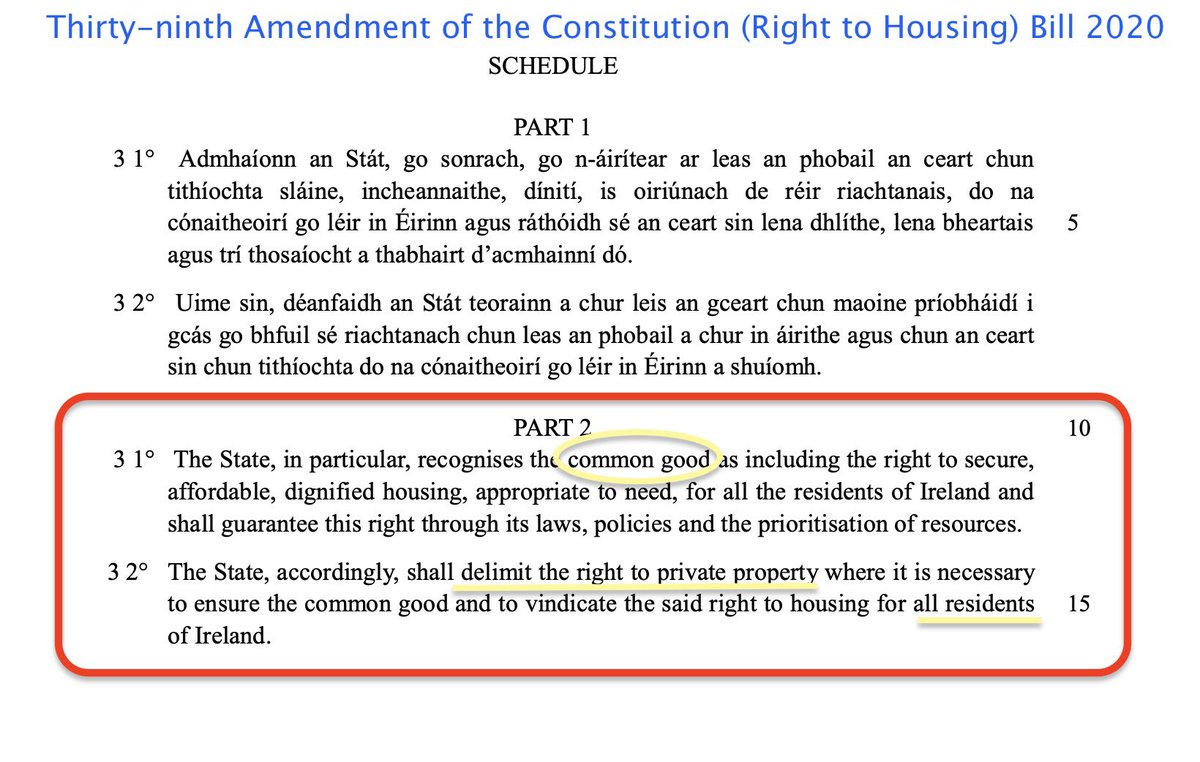 IRELAND: Do you want to have your property rights delimited for the right of all residents?
Do the Irish realise that the "Right to Housing" doesn't mean their own right
to private property?

Do the Irish realise this Bill (below) was on the table by the Irish Communist parties?