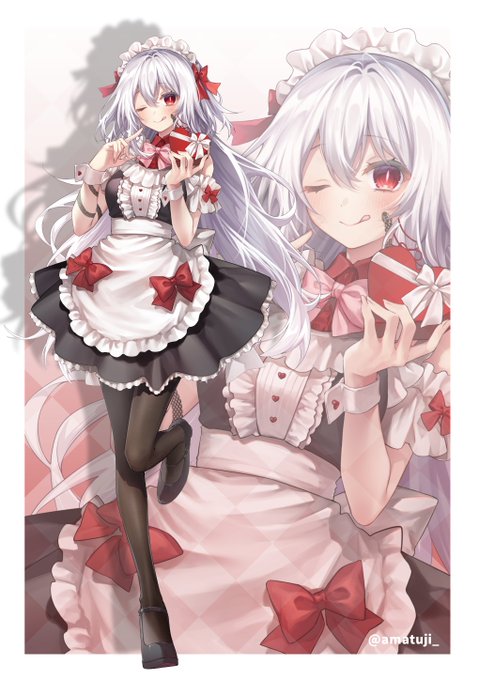 白蛇ちゃんバレンタイン仕様🐍🍫 