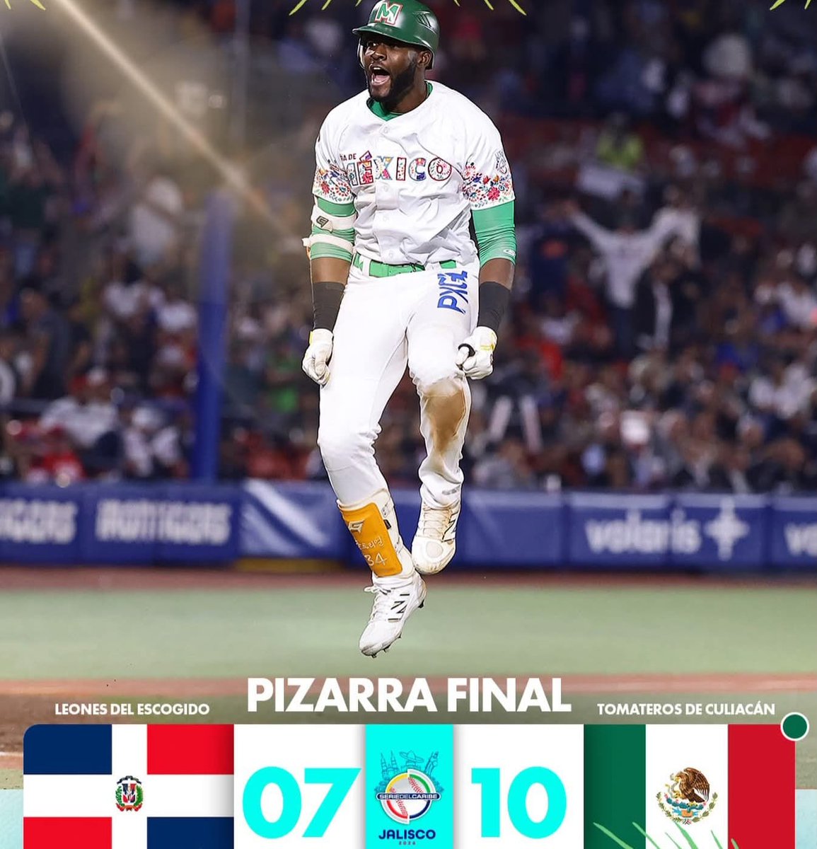 Riodoce_mx's tweet image. ⚾️ | Un ataque de 6 carreras en el final del #octavo inning le dio la victoria a los #Tomateros de Culiacán sobre #Leones del Escogido 10-7 y le arrebató el invicto en el partido que cerró la última jornada de la ronda clasificatoria de la #SeriedelCaribe2026.