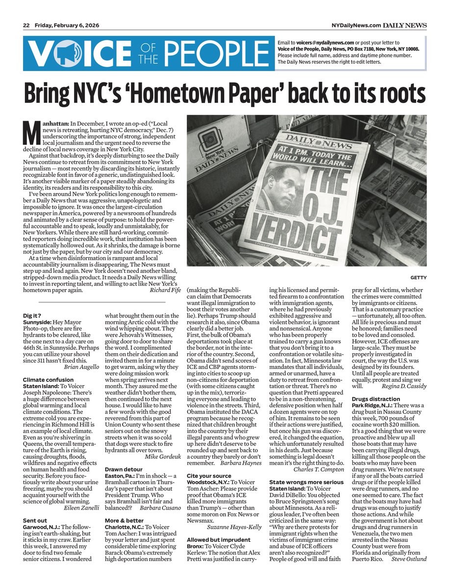 In today's paper, <a href="/RichieFife/">Richard Fife</a> call's Alden Capital's NYDN Font Gate "another visible marker of a paper steadily abandoning its identity, its readers, and its responsibility to this city."