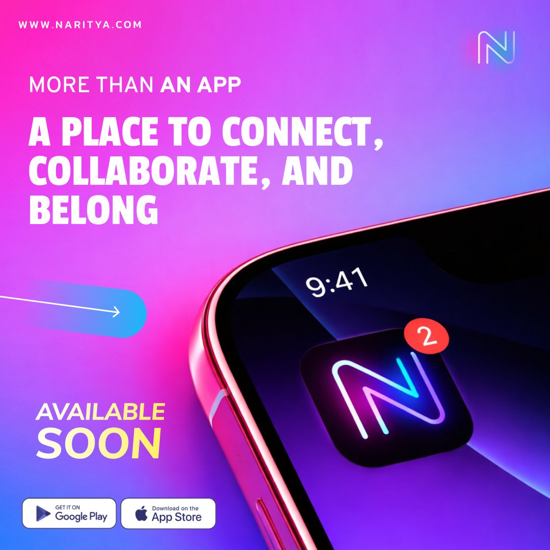 naritya_india's tweet image. More than just an app—it's a place where people connect, collaborate, and truly belong.

A new way to build communities, share ideas, and grow together is coming soon. 
🌐 naritya.com

#ComingSoon #CommunityApp #ConnectAndCollaborate #SocialPlatform #Naritya