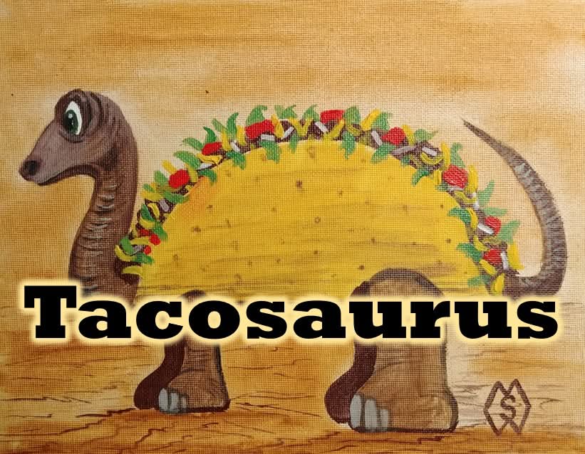 MattStarrFineA1's tweet photo. I love tacos so I had to paint this acrylic painting of a prehistoric Tacosaurus adventure. https://t.co/slj8U3718E
#mattstarrfineart #tacosaurus #tacos #dinosaur #dinosaurs #art #paintings #tshirts #artist #artistic #artwork #artlovers #ArtoftheDay #BuyArtOnline #ArtforSale https://t.co/7EBQXP5ydU