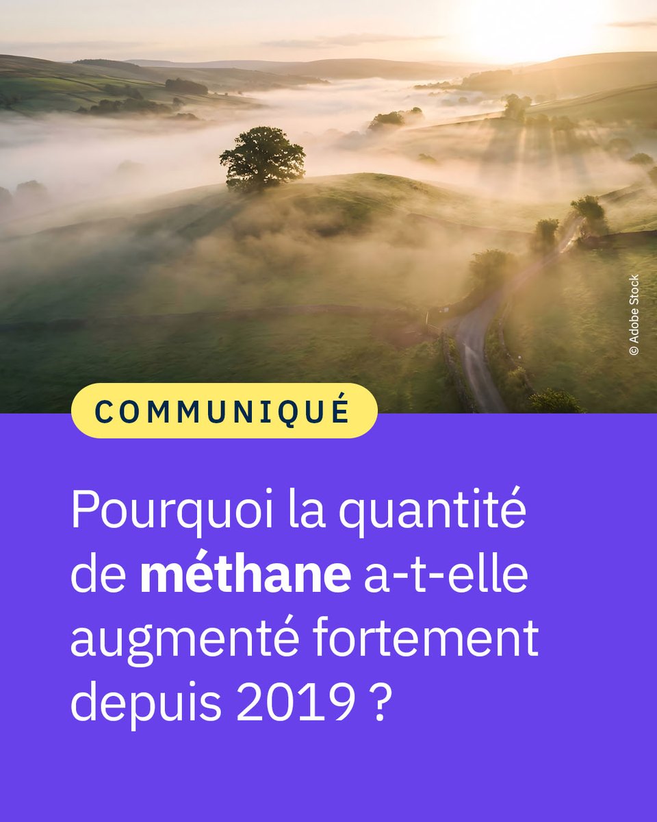 CNRS's tweet photo. #Communiqué 🗞️ Le méthane, 2ᵉ gaz à effet de serre d’origine humaine, a augmenté à un rythme inédit. Une étude montre que la crise sanitaire mondiale et des phénomènes climatiques extrêmes ont profondément modifié l’équilibre de l’atmosphère.

👉 https://t.co/e7ZBuMTdNp https://t.co/FtA0P1FKf6