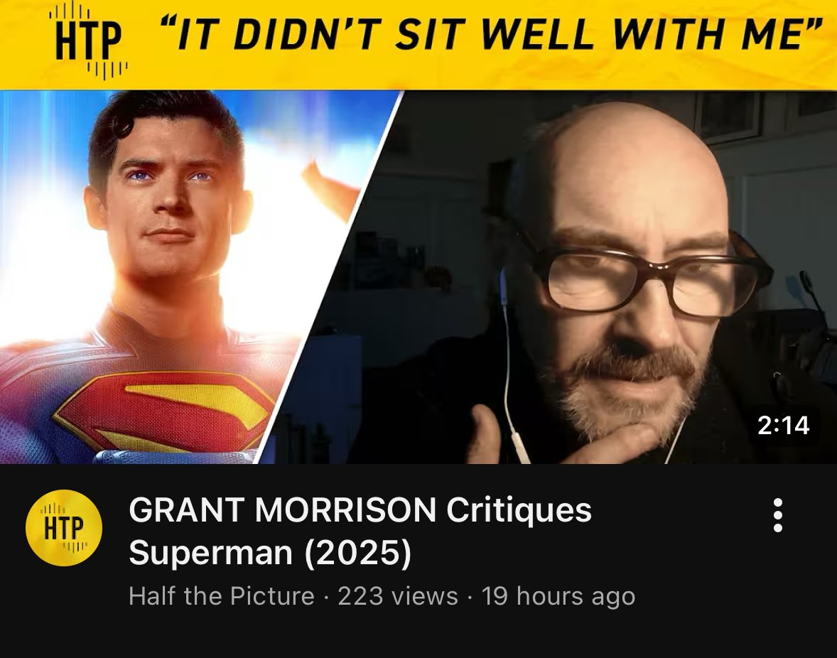 Hoppydoesntread's tweet photo. I clicked on this expecting the basic critiques everyone else had but nah his big one was that “i feel like Superman should’ve saved the Kaiju”, I love Morrison sometimes. https://t.co/l2xC5rdpGD