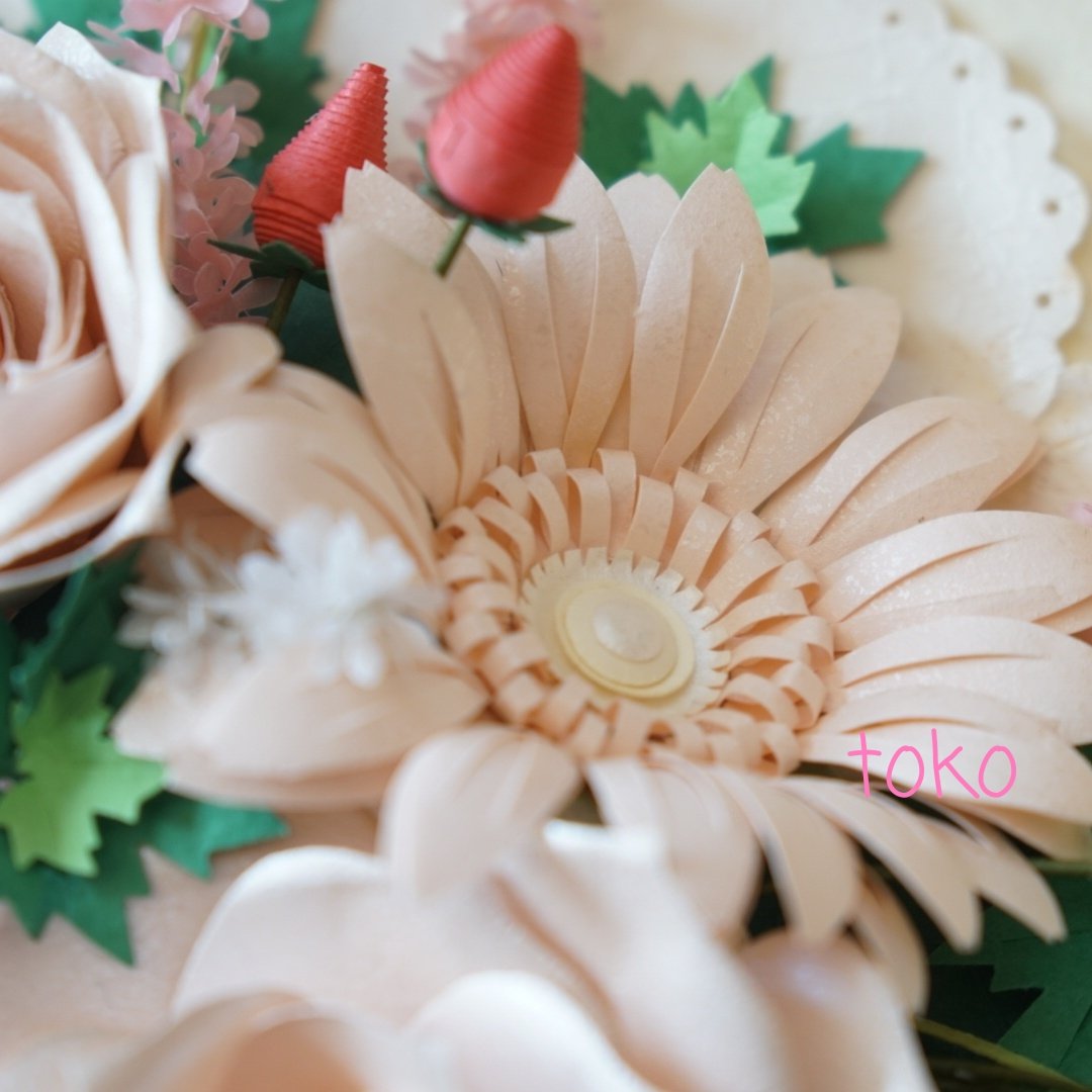 toko_paperart's tweet image. #春を呼ぶピンク宣言
#paperflower
#quilling