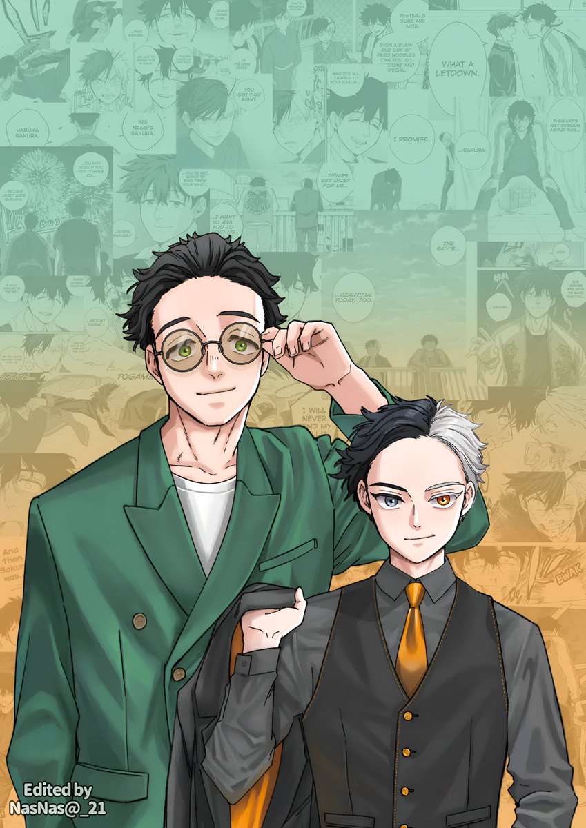 5th anniversary togasaku 🐢🌸 💚🧡💚🧡