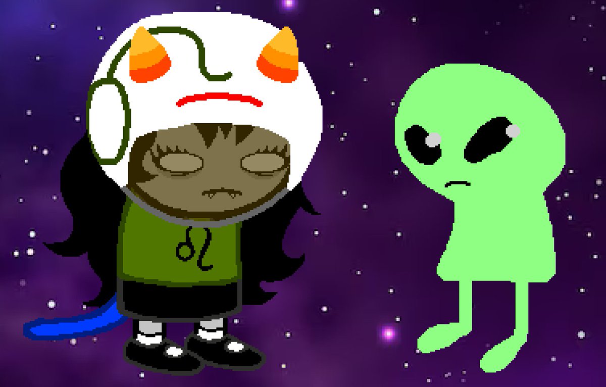 MEWLINSPACE's tweet image. (=ｘェｘ=) LITTLE GR33N GUY GOT MEAN TO MEW.