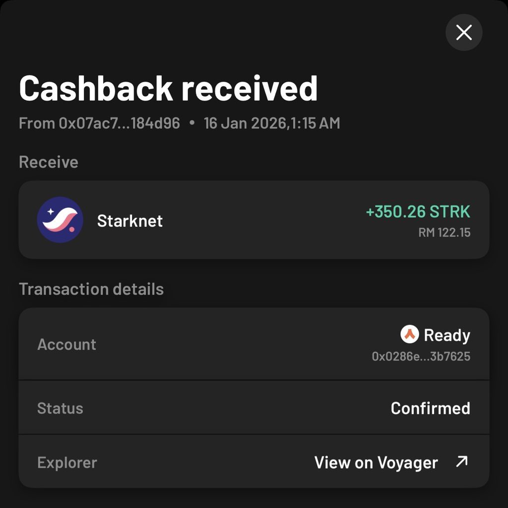 🚀 Exciting update: $STRK JUST WENT LIVE ON SOLANA 🚀

explore-starknet.com

Starknet token has been bridged via 
<a href="/NEARProtocol/">NEAR Protocol</a>
 Intents

STRK is all set for your favorite Solana apps  
Rewards are already flowing and waiting for you

→ Starknet is branching out to Solana