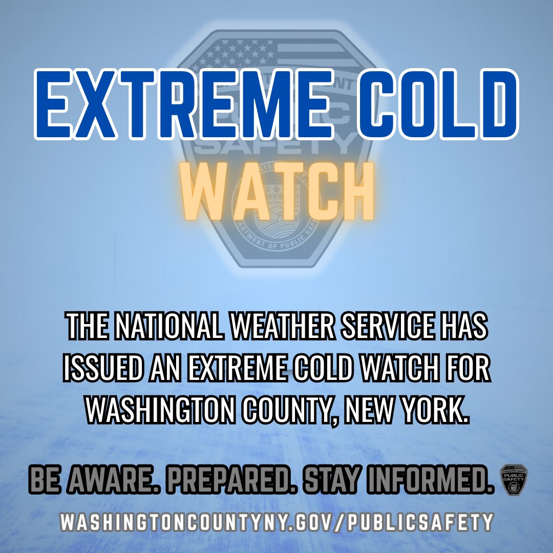 WashCoNYPubSafe's tweet image. EXTREME COLD FOR THE WEEKEND, SNOW TONIGHT INTO TOMORROW. #STAYWARM AND #HEATSAFELY

BE AWARE.
PREPARED.
STAY INFORMED.

More info here: bit.ly/4bGgFUY