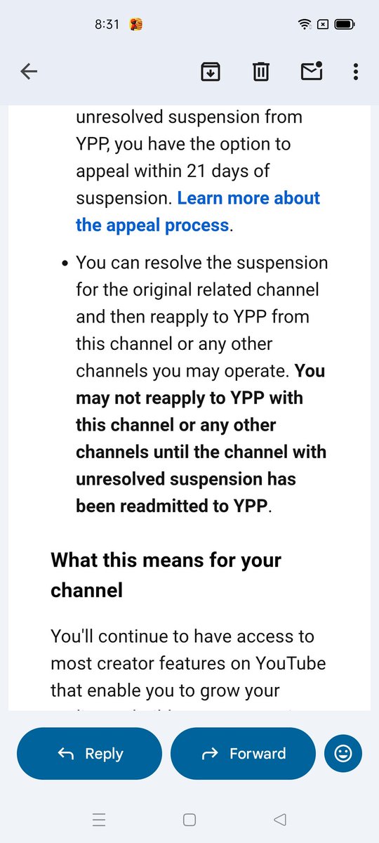 Surendr21804510's tweet photo. @TeamYouTube "My channel [https://t.co/mwtx6eoqeQ] has been suspended due to a related account, but I don't have any other terminated channel. Please help me investigate this error." https://t.co/Bw8LbW1Pww