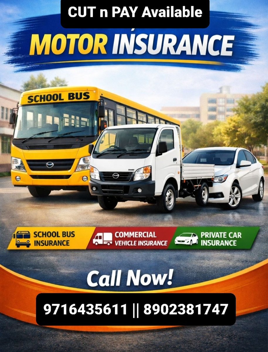 sandipan68's tweet image. #ThirdPartyInsurance
#TPMotorInsurance
#CutAndPayThirdPartyInsurance
#VehicleInsuranceWithCutnPayOption
#InsuranceOption