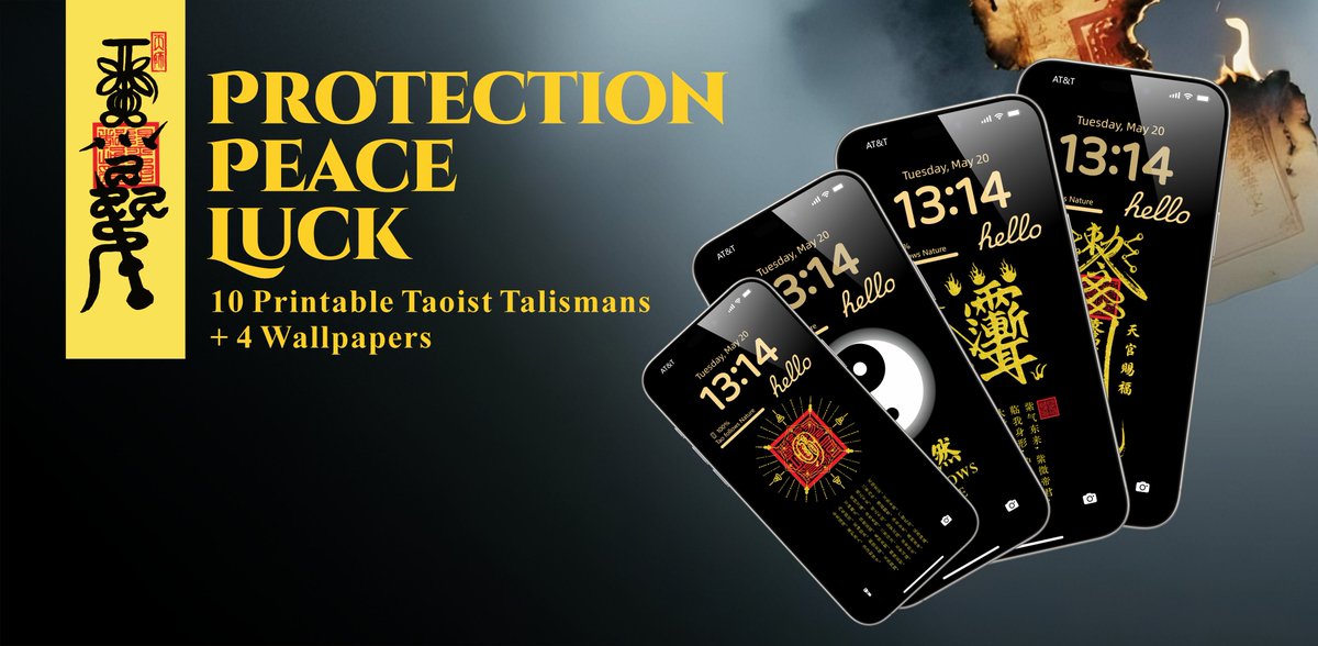 EIMOCHEN's tweet photo. Buy Oriental Protection Amulet -10 Taoist Talismans + 4 Wallpapers on @Gumroad https://t.co/YxopdV01Kd https://t.co/maALdHc0KO