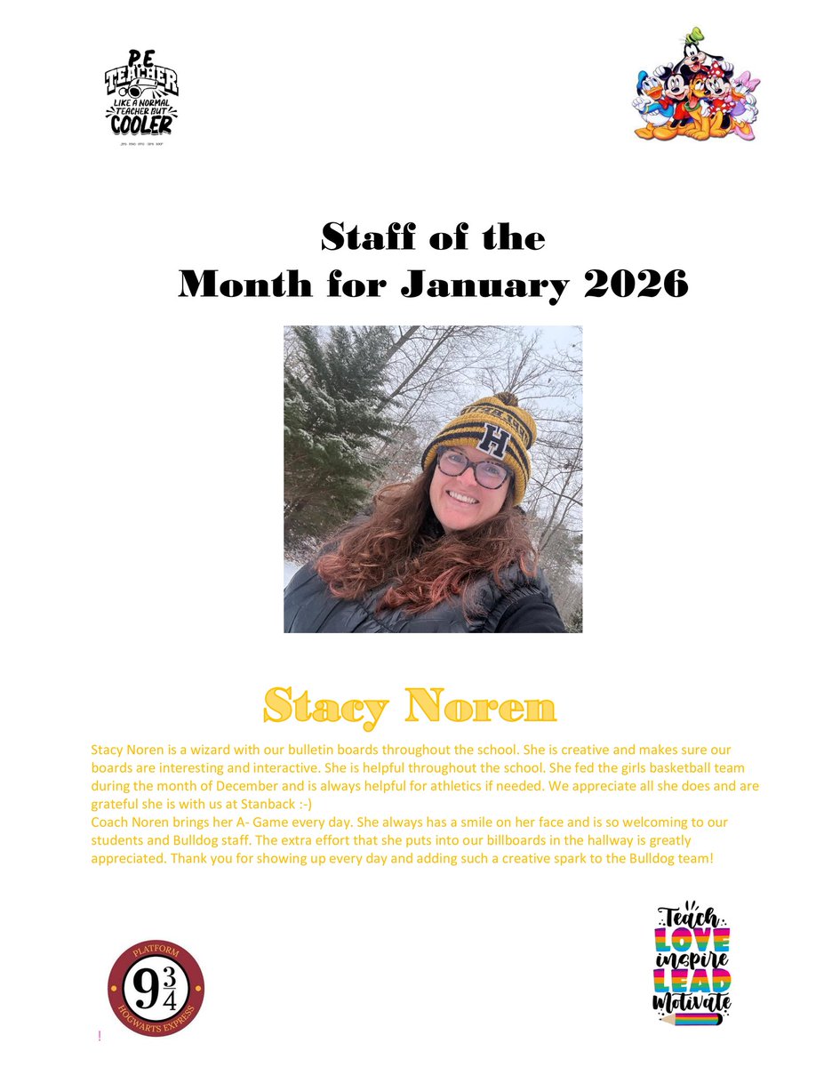 msvonb13's tweet photo. Our awesome Staff of the Month for January 2026, Mrs. Stacy Noren 😊

Nuestra increíble empleada del mes de enero de 2026, la Sra. Stacy Noren 😊
@PECoachStacy @ALSBulldogs https://t.co/1Vst1bLRCb