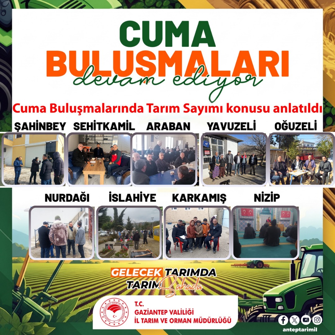 Geleneksel Cuma Buluşmalarımızda 
Üreticilerimiz ile bir arada olmaya devam ediyoruz. 

<a href="/TCTarim/">T.C. Tarım ve Orman Bakanlığı</a> <a href="/ibrahimyumakli/">İbrahim Yumaklı</a> <a href="/tobeydb/">Eğitim ve Yayın Dairesi Başkanlığı</a> <a href="/ibrahimsaglam46/">İbrahim SAĞLAM</a>