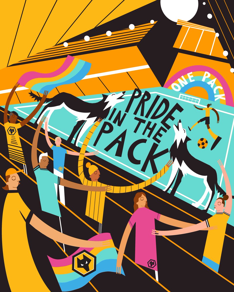 Wolves's tweet image. Premier League with Pride 🏳️‍🌈

We join together with the rest of the @PremierLeague with a clear message: football is for everyone.

Our @PrideInThe1Pack supporters’ group have invited Chelsea Pride to Molineux for a celebration of football, inclusion and belonging before…