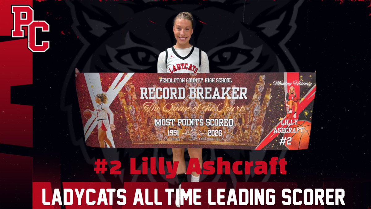 BballPchs's tweet photo. @Lilly_Paige2026 passes Amy Moreland (1991) to become Ladycats All-Time Leading Scorer!

Congrats. Lilly! https://t.co/Ul1lzP4brN