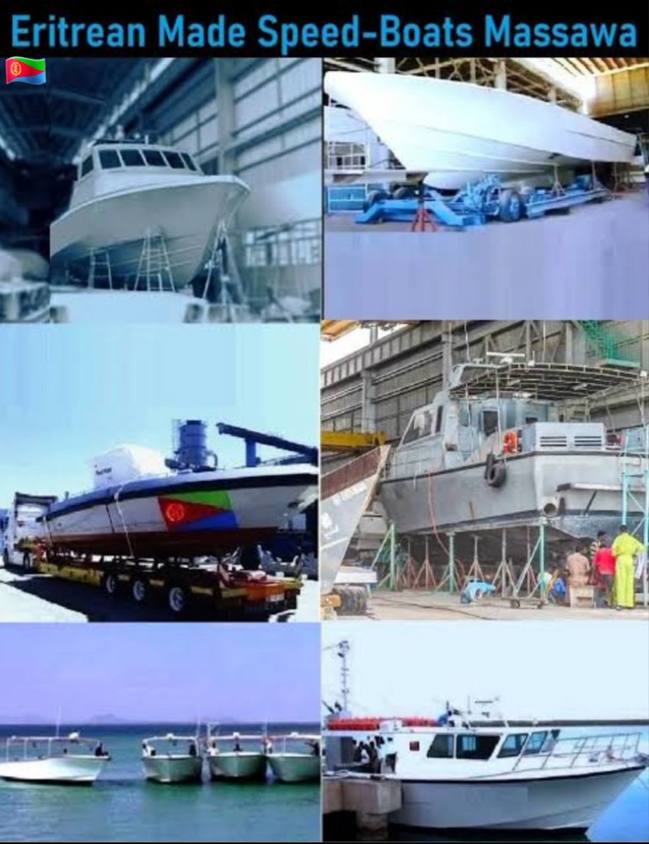 Eritrea_Erey's tweet photo. In recent years #Eritrea has made significant strides in fiberglass boat manufacturing at the #Harena Boat Factory located in #Assab. The facility has produced patrol boats, fishing & tourist vessels entirely through domestic capacity, with some units successfully exported abroad https://t.co/wYEakusUAZ