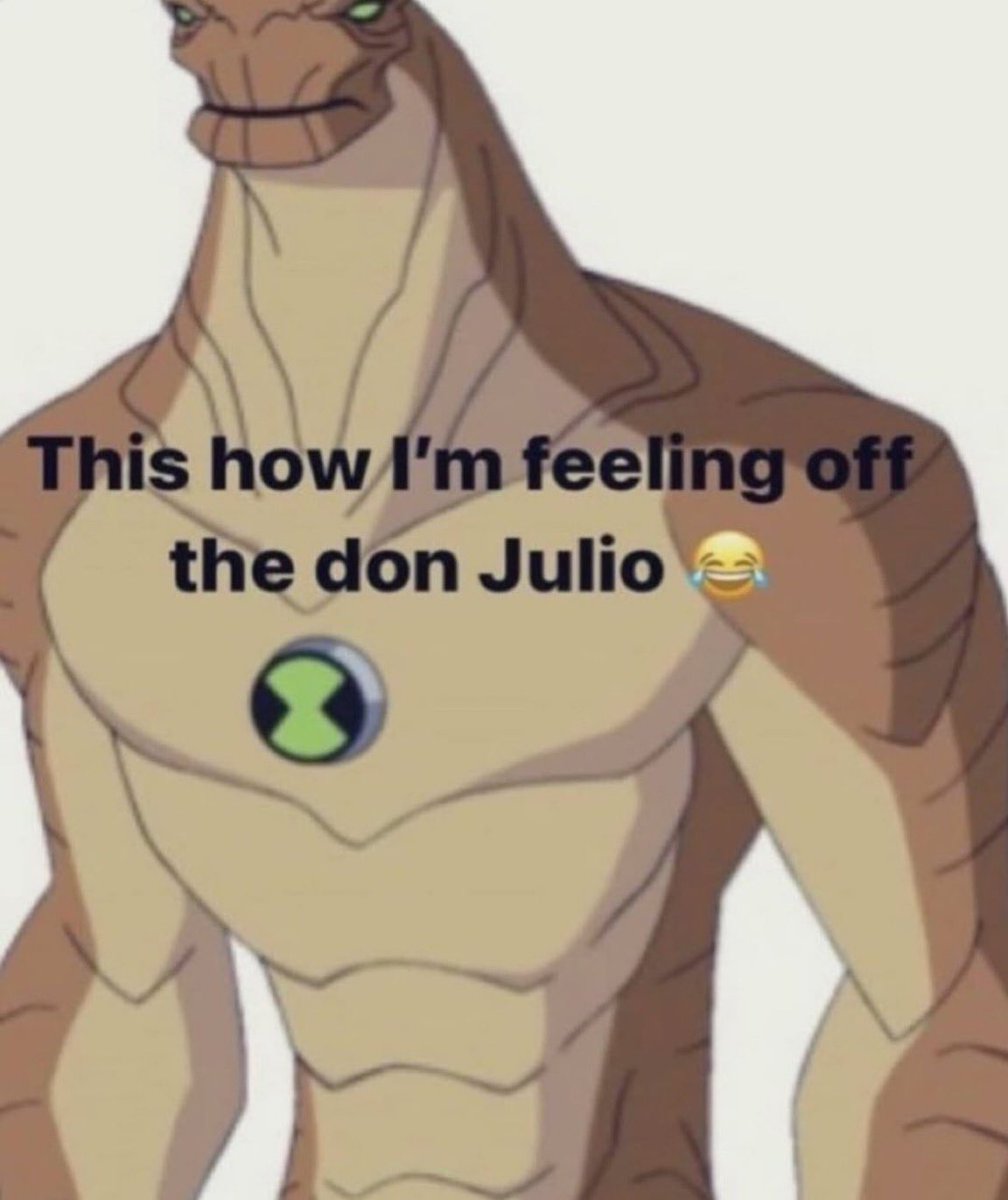 johnny_tmanV2's tweet photo. my buddy is a lifelong ben 10 fan but he saw this image a couple weeks back and has exclusively been referring to Humungousaur as Don Julio ever since https://t.co/PG7EqXFDYg