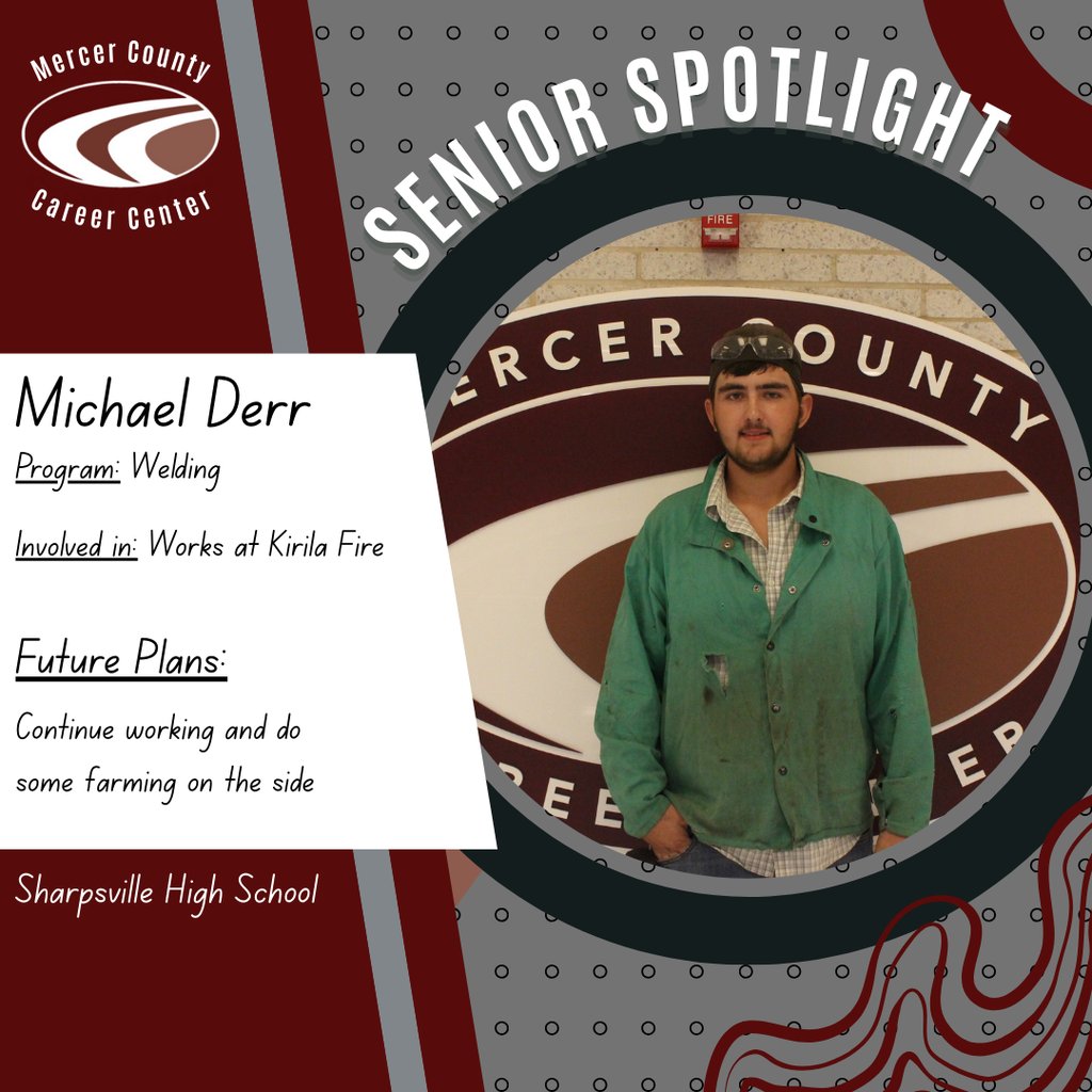 MercerCCC's tweet photo. We’re excited to shine the spotlight on one of our outstanding welding students! Congratulations Michael Derr! Through hard work, dedication, and serious hands-on skill, this senior has proven what it means to spark success and build a strong future. https://t.co/KWvKxFfooQ
