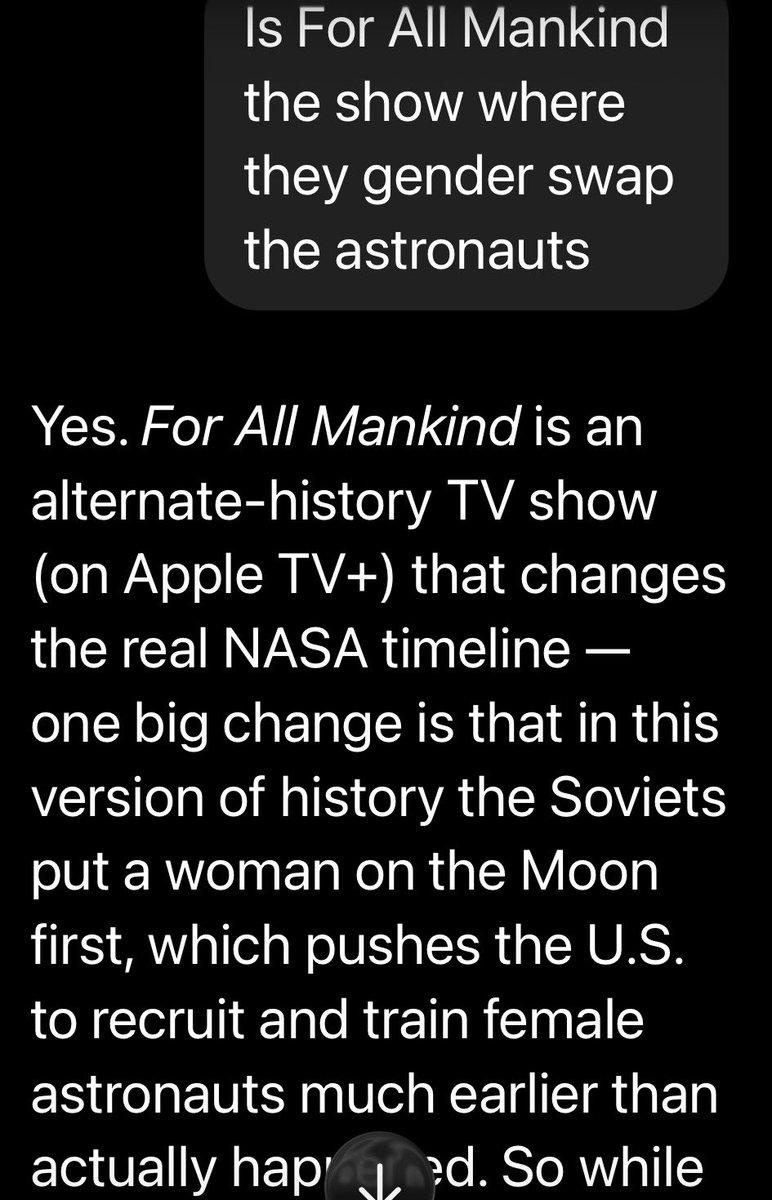 <a href="/RMBee/">Robert Meyer Burnett, Viceroy of Verisimilitude</a> <a href="/AppleTV/">Apple TV</a> <a href="/forallmankind_/">For All Mankind</a> Is that the one where they gender swap the astronauts? 

No thanx.

Completely fed up with women ruining history in the name of promoting their destructive and dishonest egos 🤮🤮🤮