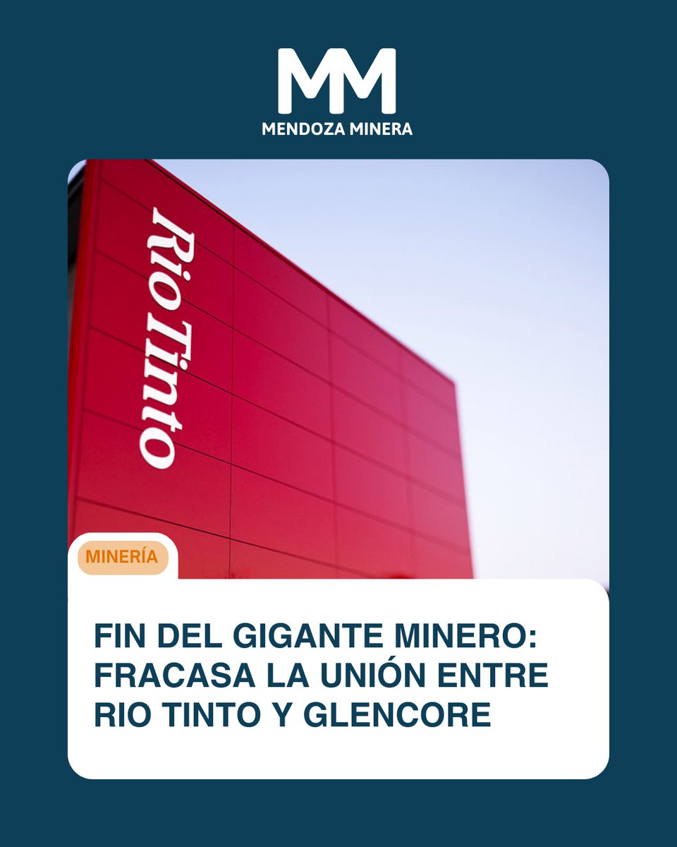 La falta de acuerdo sobre la estructura de poder y el reparto de sinergias terminó por sepultar la que iba a ser la mayor minera del mundo por capitalización.

mendozaminera.com/post/fin-del-g…