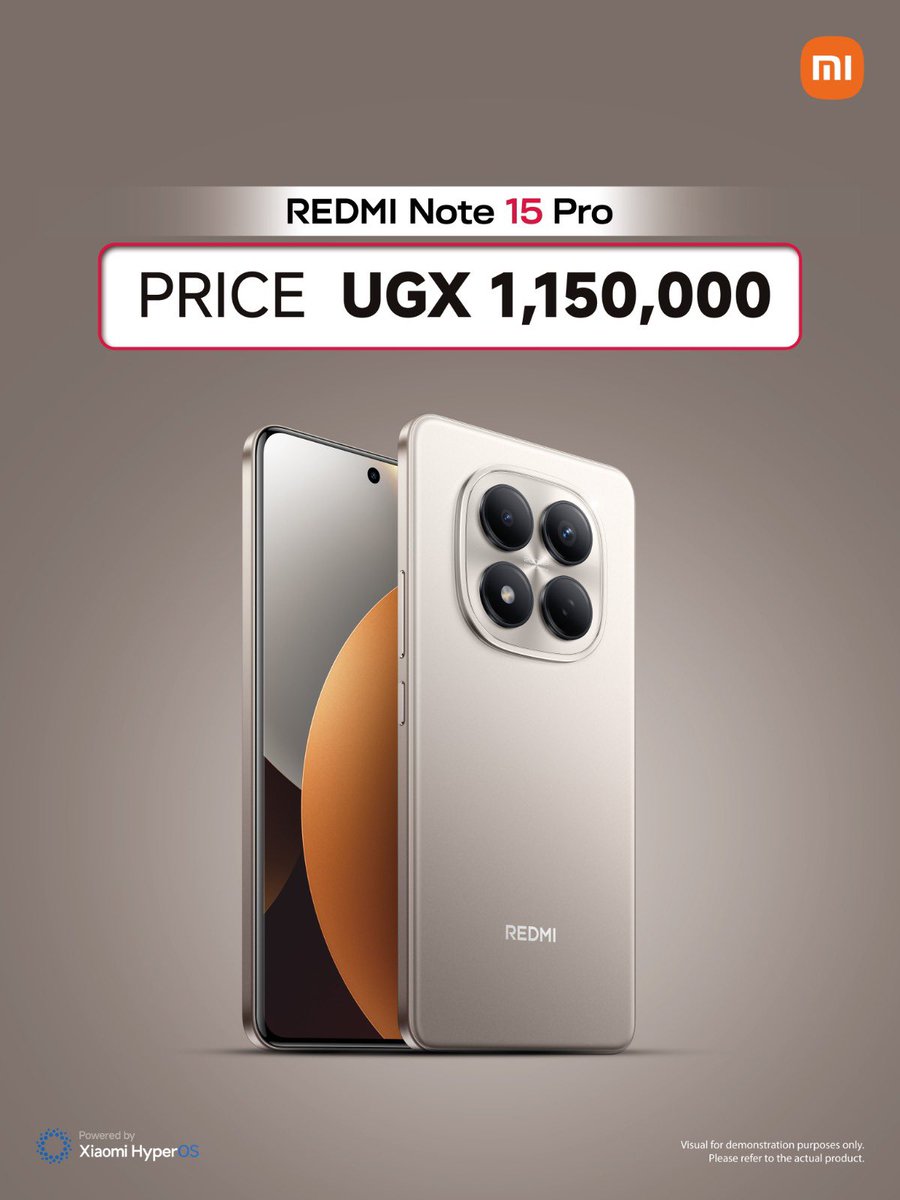LucasOEdmon's tweet photo. The REDMI Note 15 Pro (256GB) is now available in Uganda at UGX 1,150,000. #RedmiNote15Launch https://t.co/FwCtBTPxcO