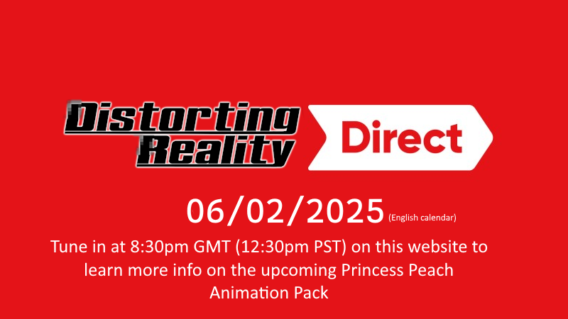 Tune in TODAY at 8:30pm GMT to finally learn more about the upcoming Princess Peach Animation Pack. Including:

-Main Content, Extra Features, Release date, Price

See you soon!