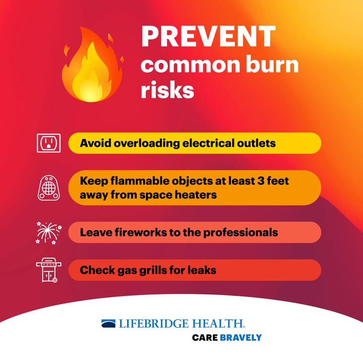 CarrollHospital's tweet image. 🔥⚠️ 🏥 In honor #NationalBurnAwarenessWeek, swipe through this post and read through our recent blog to learn how you can protect, prevent and respond to burns: bit.ly/4tinsdN 

#FirstAidTips