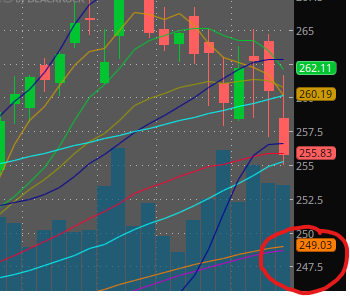 CapitalPajama's tweet photo. be weary of a 'dead cat bounce' today in all indicies. 

IWM now set up nicely to downside if cannot reclaim and buildover 256: https://t.co/HKDzXLCUAo