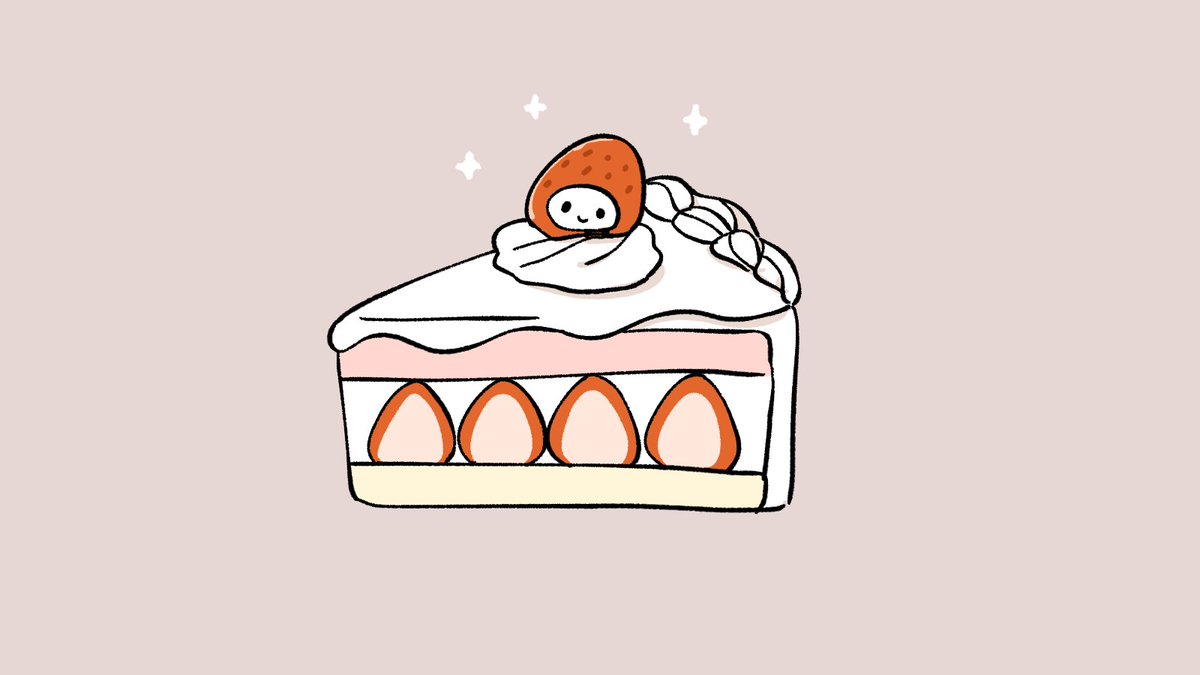 いちごのケーキになっちゃったよ🍓