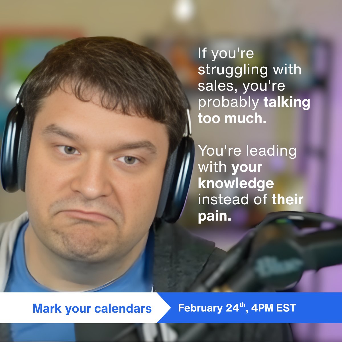 I've watched sales calls where the Founder (or sales rep) talked 80% of the time.

Guess what? They lost those deals.

The best sales conversations I've ever had—the ones that actually close—I'm listening 70-80% of the time. I'm asking questions. I'm letting them tell me what