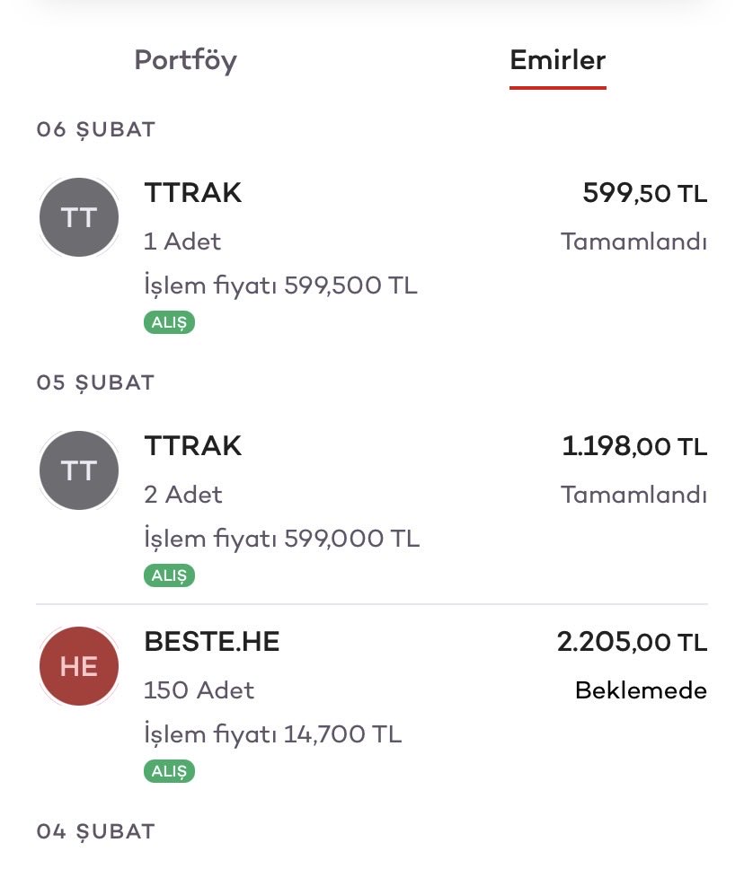 06.06.2026
Merhaba 👋 

Biraz geç oldu ama piyasalar kırık altın değilde gümüş sert tepki.🤔 

Bes toparlamadı.👀

#TTRAK 1 Lot

#BESTE sonuçlanmasını bekliyorum.

#ADP alımı gerçekleşti

Bekleyelim.

Tavsiye değildir. Kendime notlarımdır.
Risk algınıza göre yatırım yapmalısınız.