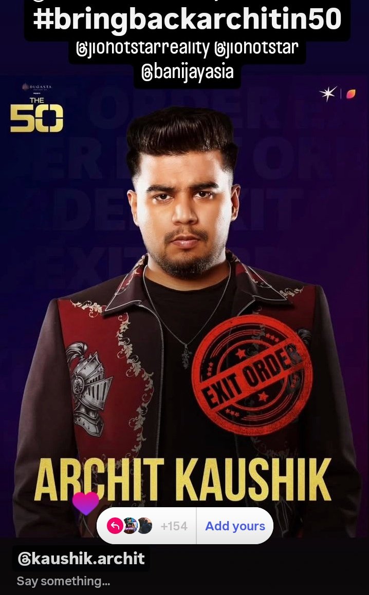 Abhishek90501's tweet photo. #BringBackArchitIn50 #ArchitKaushik #JioHotstar #Elvishyadav #Elvisharmy https://t.co/ghMuHJ9PVA