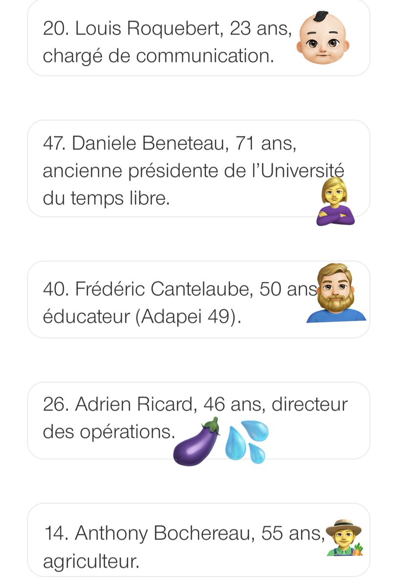 laroulotte49's tweet photo. Beau monde sur la liste #LeroyBregeon 😭
En vrac :
Langue de p... qui fait déjeuner son mari au resto pour qu'il ne salisse pas la cuisine 😂
Un mec qui se touche la nouille au boulot devant Clara Morgane 😂
2 étudiants
vend la mèche 🤦♀️
et #LaTrique🤡
#Municipales2026
#Cholet https://t.co/uHeKIR5avZ
