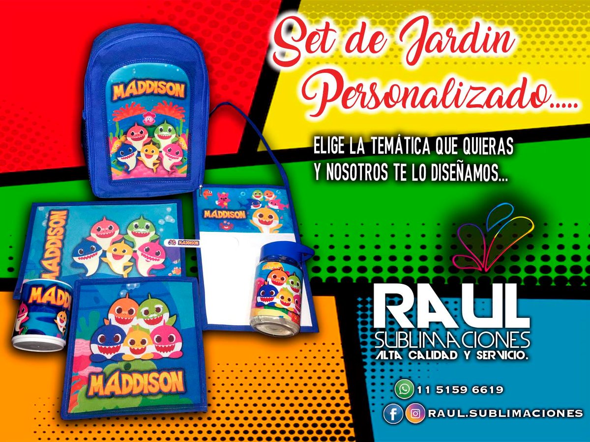 sublimacionesR's tweet photo. SET DE JARDÍN TODO PERSONALIZADO!!!
✔️  INCLUYE:
✔️ TAZA PLÁSTICA
✔️ CUCHARITA
✔️ MANTEL INDIVIDUAL
 ✔️SERVILLETA
 ✔️TOALLA COLGANTE
 ✔️MOCHILA
✔️ PINTORCITO
✔️ LUNCHERA CON VINILO
 ✔️BOTELLA CON PICO VERTEDOR
ESTAMOS TOMANDO PEDIDOS
AL 📲 01151596619
#SUBLIMATE ⚪️🔴⚪️ https://t.co/n79EYO6ozV