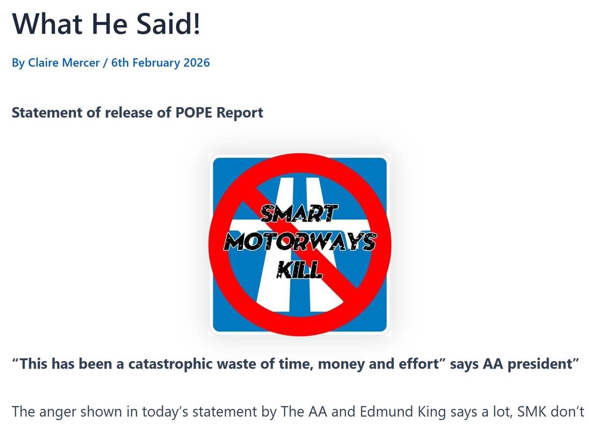 Smart Motorways Kill tweet media