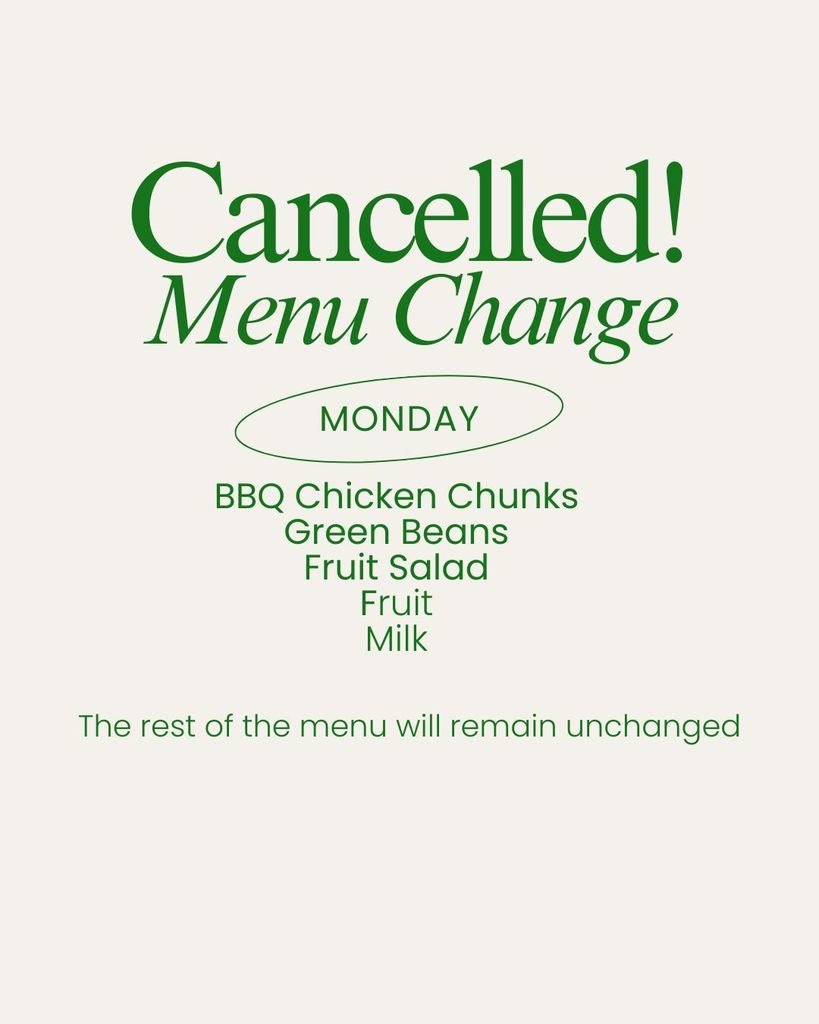 coryrawsonlocal's tweet photo. Menu change! https://t.co/2HerhRwFTg