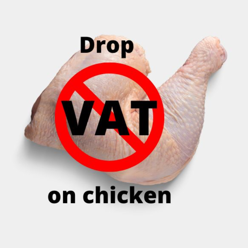 FairPlayZA's tweet photo. Do you want VAT-free chicken? You can tell Treasury directly – it takes less than a minute. Make your submission for VAT-free chicken before the 16 February deadline.