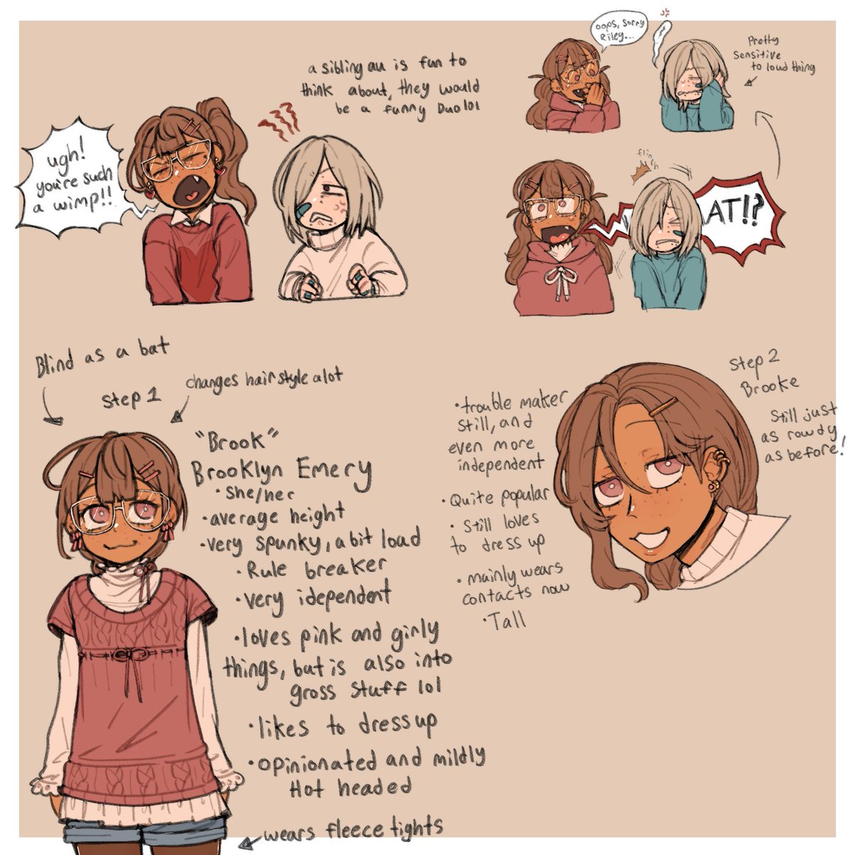 I finally made an mc for tamarack's route!! She is Riley's polar opposite lol

#olnf