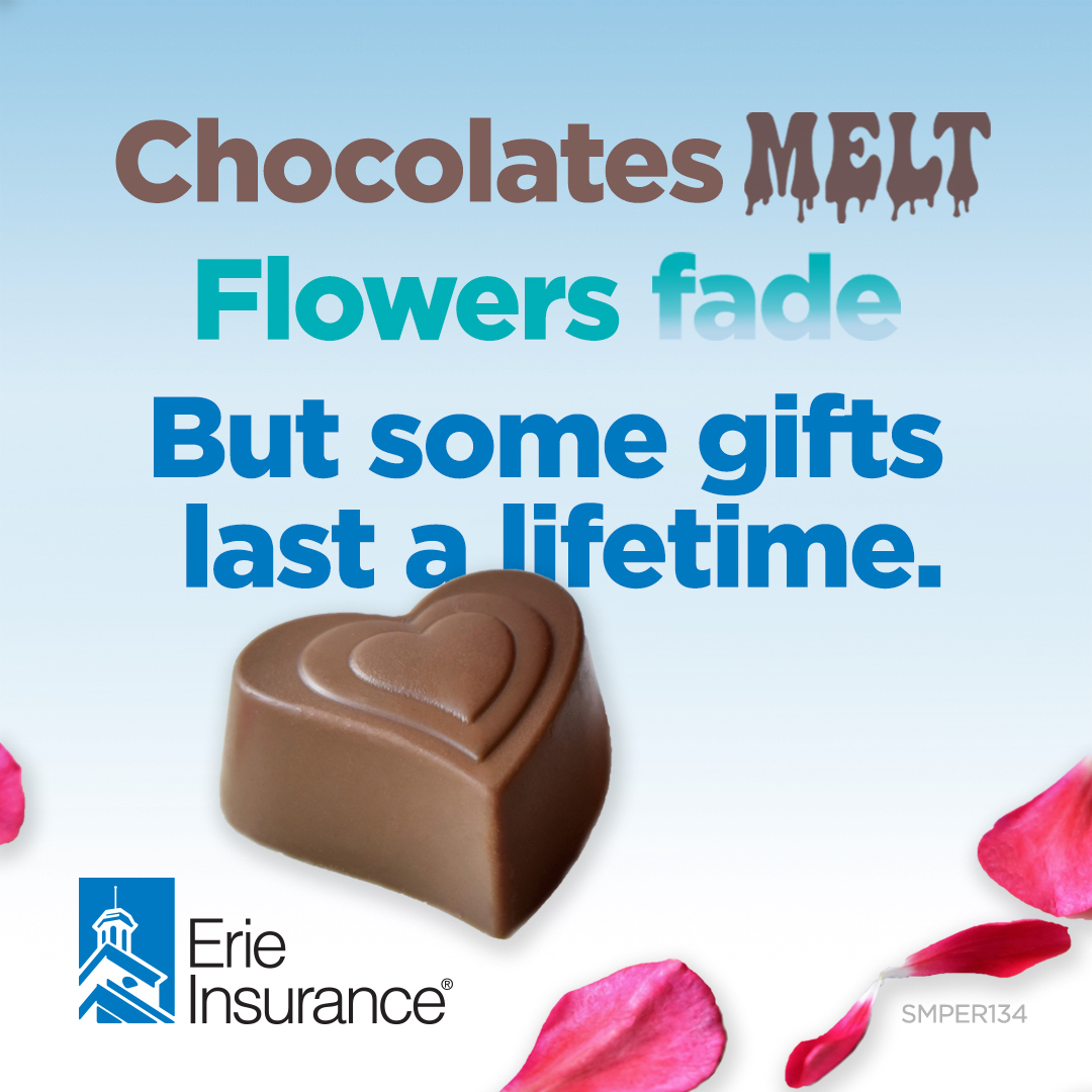 STInsurance's tweet image. Chocolates melt. Flowers fade. But some gifts last a lifetime. ✨ Whole life insurance from ERIE offers permanent protection for the people you love, with benefits that grow over time. ✔️ Lifelong coverage ✔️ Guaranteed premiums ✔️ Cash value you can... sluri.us/nl90g04af
